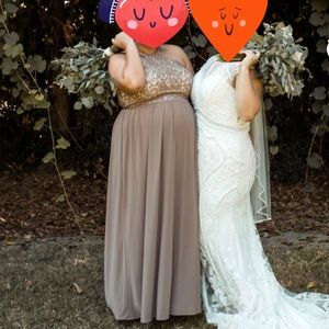 Taupe Bridesmaid Dress